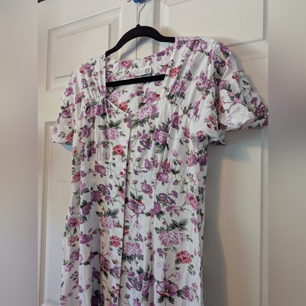 3/$20! Vintage 90's Cleo Floral Dress - Picture 5 of 15